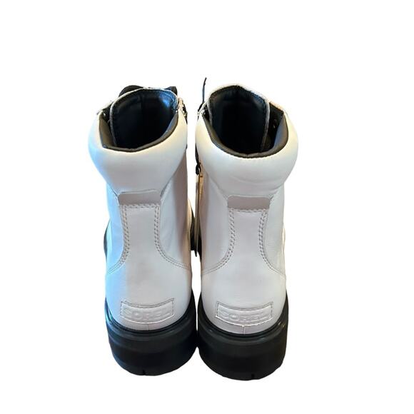 Sorel Lennox Lace STKD Waterproof Leather Boot Winter City NEW Size 9.5 White - Picture 6 of 12